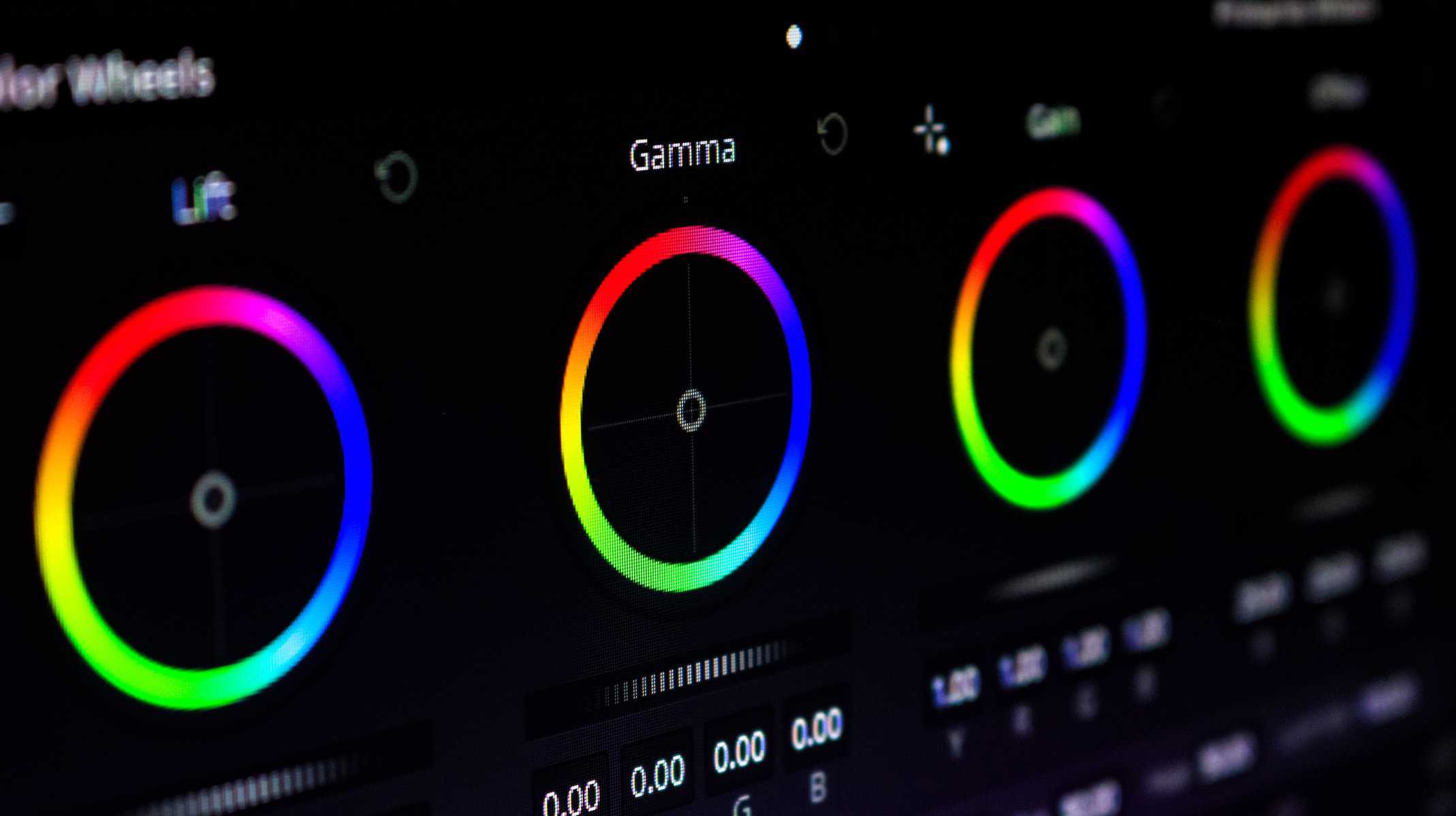 Color wheel in DaVinci Resolve